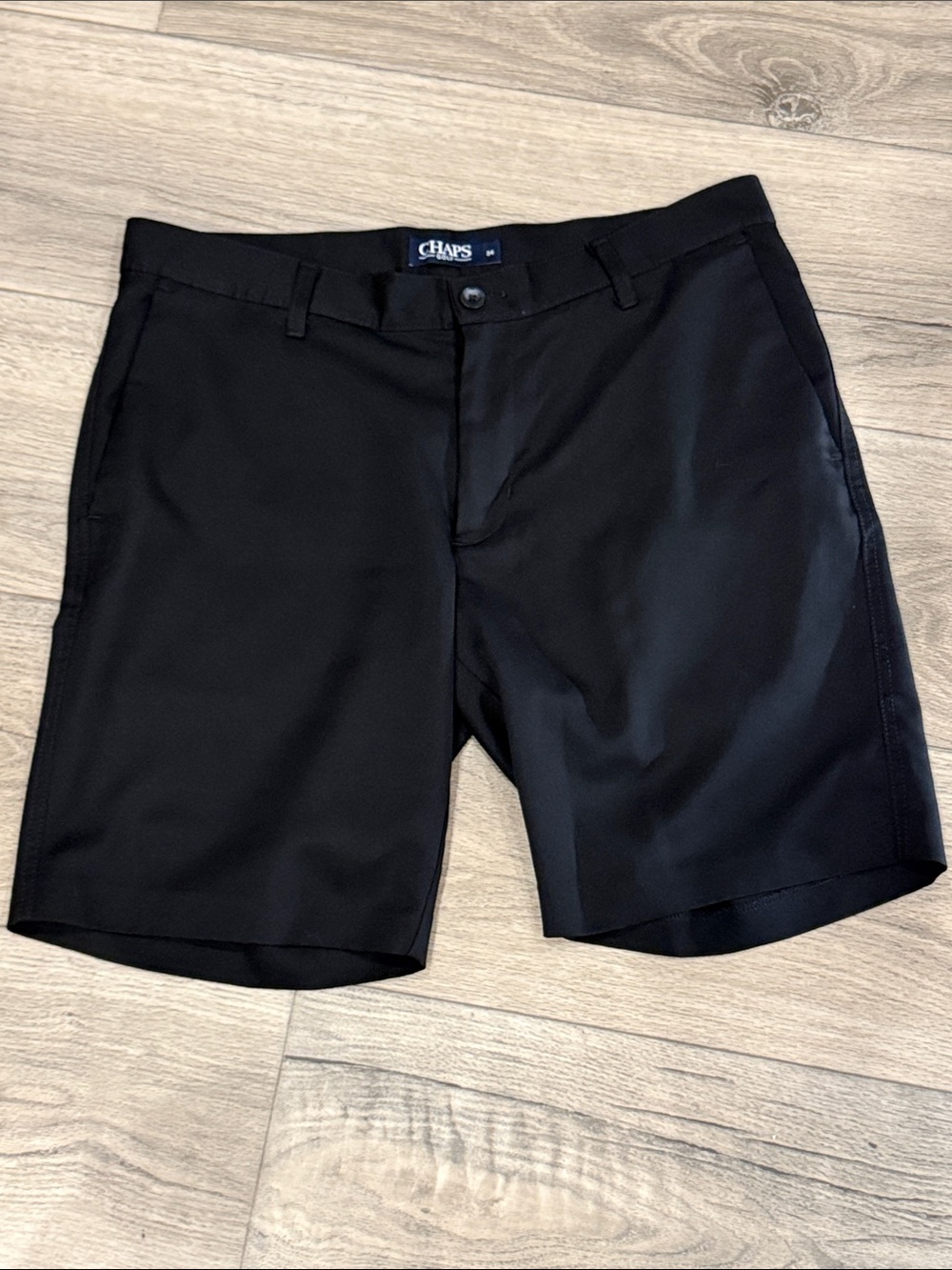 CHAPS Golf Men’s Black Golf Shorts Size 34 Flat Front Classic